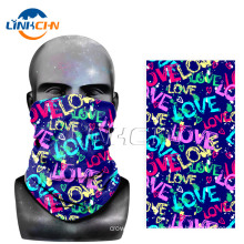 customized letters colorful cooling scarf neck gaiter